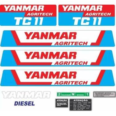 Imagem de Kit Adesivos Yanmar Tc11 Agritech Para Microtrator - Spts