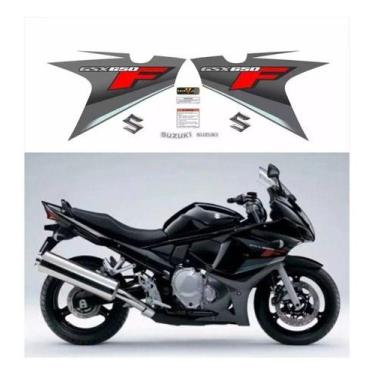 Imagem de Kit Jogo Faixa Compatível Adesivo Suzuki Gsx 650f 2009 Preta - SPTS