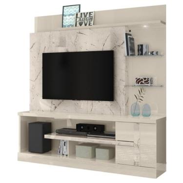 Imagem de Estante Home Tv 55 Pol 2P 181 cm Alan Calacata Off White MADETEC, Cala
