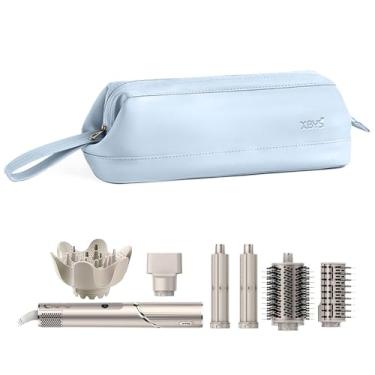 Imagem de Linpr Bolsa de armazenamento de viagem para Dyson Airwrap/Shark Flexstyle modelador completo e acessórios, estojo portátil de viagem, à prova d'água, bolsa organizadora com grande abertura, Azul