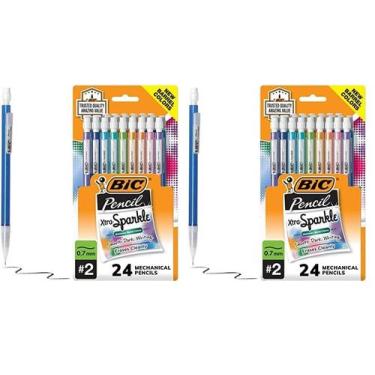 Imagem de Lápis mecânicos BIC Xtra-Sparkle Number 2, 0,7 mm, pacote com 24