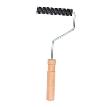 Imagem de WeiLaiKeQi Rolo de fibra de vidro portátil ergonômico antiderrapante, rolo de bolhas de mão, ferramenta de pá de bolhas para banheira, chuveiro, banheira, casa e, Cabeça 28x100mm