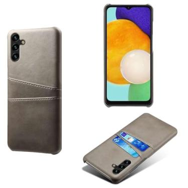 Imagem de Capa compatível com Samsung Galaxy A13 4G, capa de couro PU - Capa de telefone fina à prova de choque com 2 compartimentos para cartão, proteção anti-impressão digital e antiqueda, plástico sintético