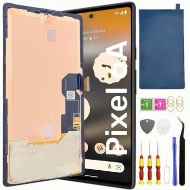 Imagem de Tela de substituição OLED Pixel 6A para tela LCD do Google Pixel 6A Pantalla Touch Digitalizador com Kit de Ferramentas de Moldura GX7AS GB62Z G1AZG Suporte a Impressão Digital