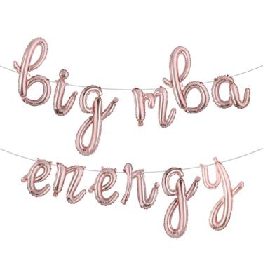 Imagem de Big MBA Energy Balloon Banner, Parabéns Grad, Parabéns pelo Mestrado em Administração de Empresas, Suprimentos de Decorações de Festa de Formatura Faculdade/Universitária (L BIG MBA ENERGY Rosa