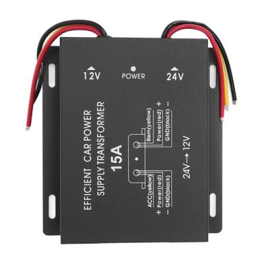 Imagem de aqxreight Conversor de Fonte de Alimentação de Carro de 24V a 12V DC Conversor de Fonte de Alimentação Volt de 12V de Energia para Veículos Com Sobrecarga de Guarda de Curto -circuito para (15a)