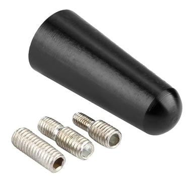 Imagem de YOUTHINK Antena de Haste de Carro Conveniente, Antena de Liga de Alumínio Preta, ótima Decoração para Jipe, 3cm