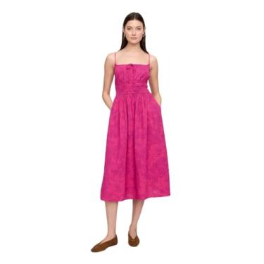 Imagem de GAP Vestido longo feminino com laço frontal, Rosa floral, GG