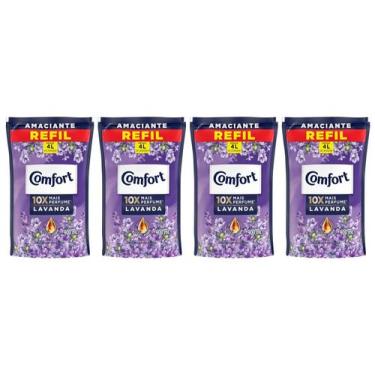 Imagem de Kit Amaciante Comfort Concentrato Lavanda - Refil 900ml 4 Unidades
