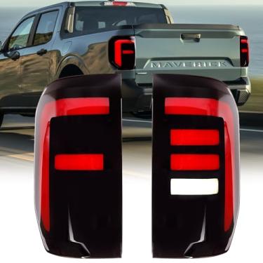 Imagem de Luzes traseiras compatíveis com Ford Maverick XL XLT 2022 2023 2024 2025 Luzes traseiras de freio, conjunto de lâmpada traseira Turck Lado do passageiro e do motorista