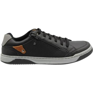 Imagem de Sapatênis Stay Play Cadarço Elástico Zíper Lateral Masculino, Preto, 3