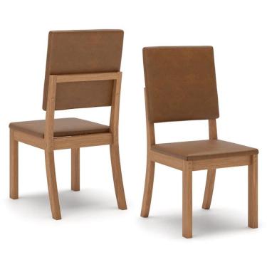 Imagem de Cadeira Sala de Jantar Milla Plus 2 Unidades Nature/Corano Caramelo - Henn
