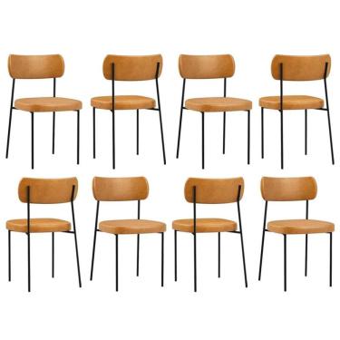 Imagem de Kit com 8 Cadeira Mila Laminado Wisky - FdECOR