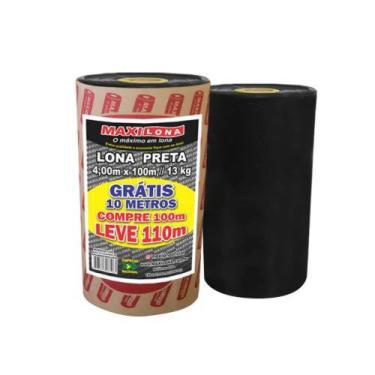 Imagem de Lona Preta 4x110m 13kg - Proteção para Construções e Reformas - Maxilo