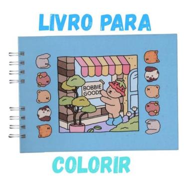 Imagem de Livro De Colorir Bob Good Ursinho Azul Capa Dura Acetato Destacável Pa