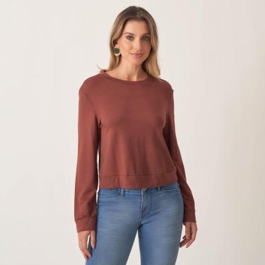 Imagem de Blusa Moletom Decote Careca Manga Longa-Feminino