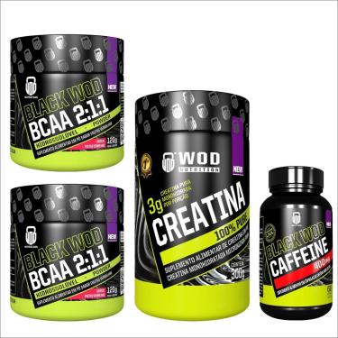 Imagem de Kit 2 BCAA Powder + Creatina 300g + Cafeína 400mg-Unissex