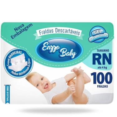 Imagem de Fralda Descartavel Enzzo Mega Pacotão Recém Nascido Rn 100 Unidades