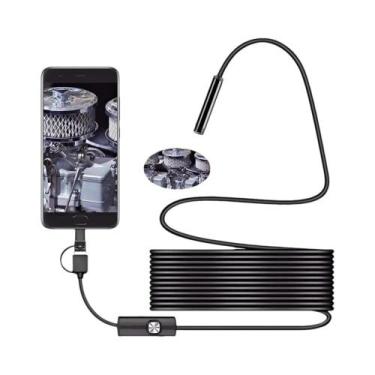 Imagem de Câmera Endoscópica Android À Prova D'água De 7mm, 3 Em 1, Usb, Micro U