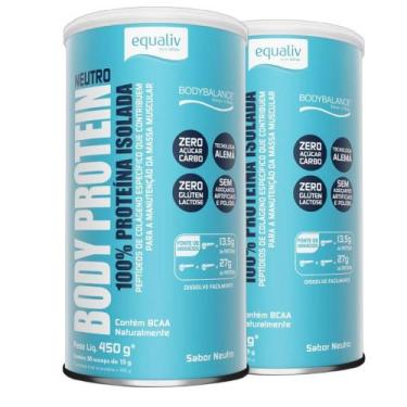 Imagem de Kit 2 Body Protein Isolado Neutro 450g - Equaliv