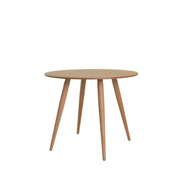 Imagem de Mesa de Jantar Redonda para 4 Lugares Ollie 90 cm - Natural c/ Canella