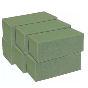 Imagem de Kit Espuma Esponja Floral C/6 Un Tijolo Fenolica 23x10x7cm Para Arranjo de Flores e Plantas