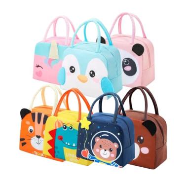 Imagem de Lancheira Térmica bolsa Infantil com Desenhos Animado, Tecido Oxford, Conserva Alimentos Quentes e Frios, escola pequinique, criança volta aula, marmiteira portatil