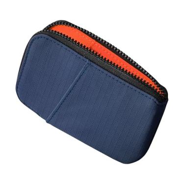 Imagem de ALPAKA Bolsa de cartão com zíper – carteira e bolsa de moedas – comporta 12 a 20 cartões e porta-dinheiro com Axoflux, material à prova de intempéries com bloqueio de RFID, Azul, Carteira masculina