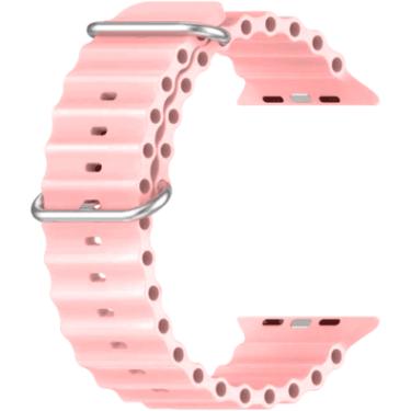 Imagem de Pulseira Oceano Compatível Smartwatch Apple Watch Iwo Nf Cor:rosa;tamanho:42/44/45/47/49mm