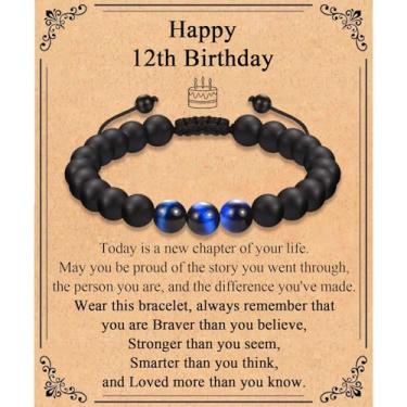 Imagem de Presentes de aniversário de 13º 16º 18º 21º 30º 40º 50º 60º aniversário para meninos homens ele, 11-21 30-60 anos menino homem homem presente aniversário pulseira para filho irmão neto sobrinho pai