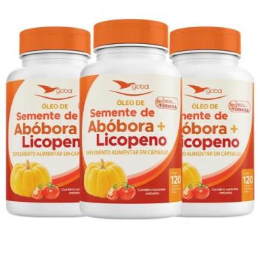Imagem de Suplemento Alimentar Kit 3 Óleo de Semente de Abóbora Licopeno  120 Cá