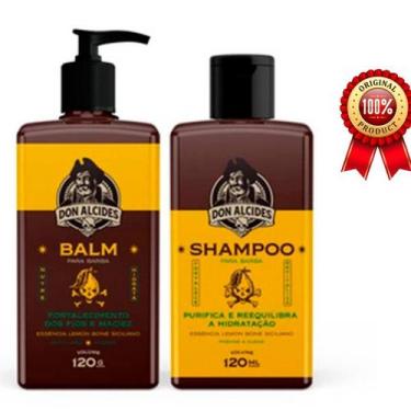 Imagem de Kit balm e shampoo para barba don alcides lemon bone