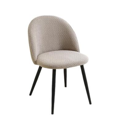 Imagem de Capa para cadeira de jacquard macio, 1/2/4/6 peças, elástica, encosto baixo, para sala de jantar, capa para assento de maquiagem, para casa, hotel, bar (2 peças, capa para cadeira/B2)