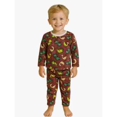 Imagem de Conjunto Infantil Fleece Estampado Brilha No Escuro Meninos - Wju Jean