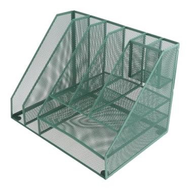 Imagem de YsXoWiui Organizador de arquivos de mesa, porta-arquivos vertical, resistente, com gaveta, porta-documentos, porta-arquivos para sala de aula, escritório e, Style D