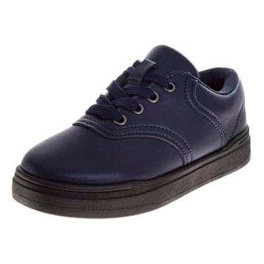 Imagem de French Toast Sapato social Oxford infantil - Mocassim com cadarço uniforme escolar sapato de sela para meninas e meninos (tamanhos: 11-13 crianças pequenas/1-7 crianças grandes), Azul marino, 11