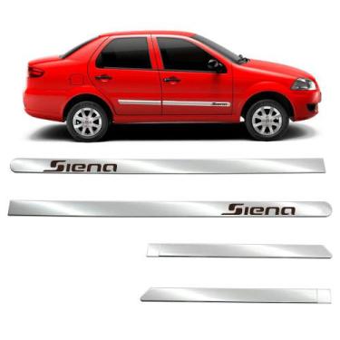 Imagem de Friso Lateral Largo Siena 2012 a 2020 Kit Cromado Personalizado 4 Port