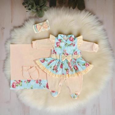 Imagem de Kit Saída Maternidade Roupa de Bebê Menina Catarina 5 Peças - Maria's 