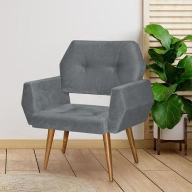 Imagem de Poltrona Breda Decorativa Estofada Sala Quarto Escritório - Estofados 