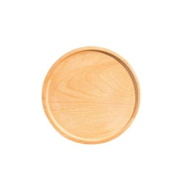 Imagem de Bandeja de servir doméstica redonda bandeja de pão, bolo, assar, chá, copo de vinho, bandeja de chávena de chá, bandeja comercial de madeira maciça para festa, bandeja dim sum, bandejas multiuso