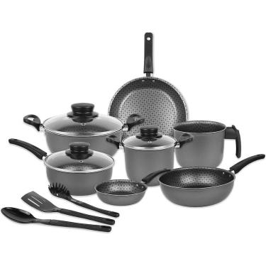 Imagem de Conjunto De Panelas Teflon 10 Peças Elegan Cinza