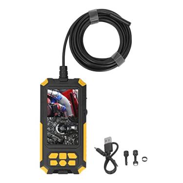 Imagem de Câmera endoscópio endoscópio 1080P HD 4.5in IPS tela lente tripla endoscópio industrial impermeável com cabo 5M para inspeção de tubos Reparação automotiva Home Maintenance
