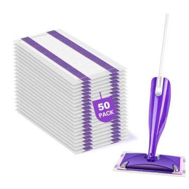 Imagem de Pacote de 50 recargas de esfregão descartáveis para esfregões Swiffer 