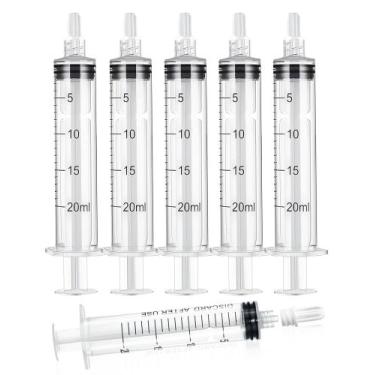 Imagem de Seringa Cafozsmu 20mL Luer Lock sem agulha Pacote plástico com 20