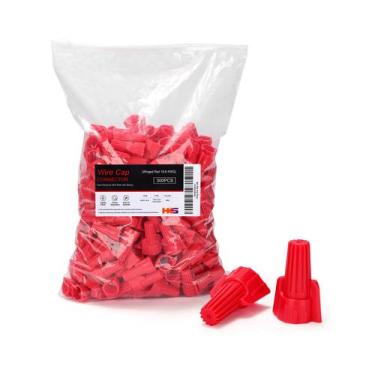 Imagem de Porcas de fio HKS 300 Red AWG 18-8 Conectores de fios elétricos alados
