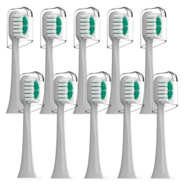 Imagem de Pacote de 10 cabeças de escova de dentes de reposição para o ícone Aqu