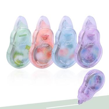 Imagem de M&G 4 fitas corretivas brancas, fita adesiva branca estética de 2,5 m, aplicador fácil de usar para correções instantâneas, material escolar e de escritório (30 m cada)