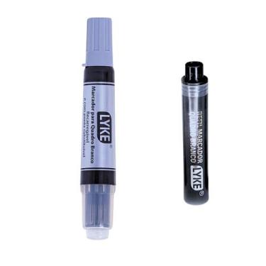 Imagem de Pincel Marcador Para Quadro Branco Recarregável e Refil Lyke Kit 01 Un