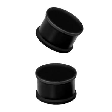 Imagem de XIMAX 2 peças alargadores de orelha de silicone sólido tom de pele colorida alargadores de orelha expansores de pele com alargador duplo retentor de pele piercing corporal joias para mulheres homens