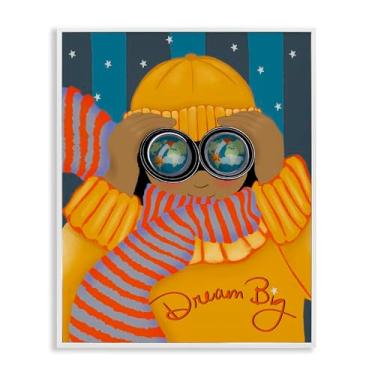 Imagem de Stupell Industries Dream Big with Binoculars White Framed Giclee Art Design por Lori Mosley, 76 x 61 cm
